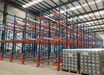 易達(dá)重型貨架批發(fā)廠家為膜法公司定制的穿梭貨架安裝竣工【易達(dá)貨架】