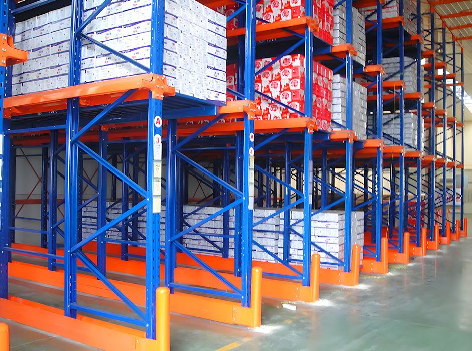 歐貝甜食品福建駛?cè)胧絺}庫貨架【易達(dá)貨架】