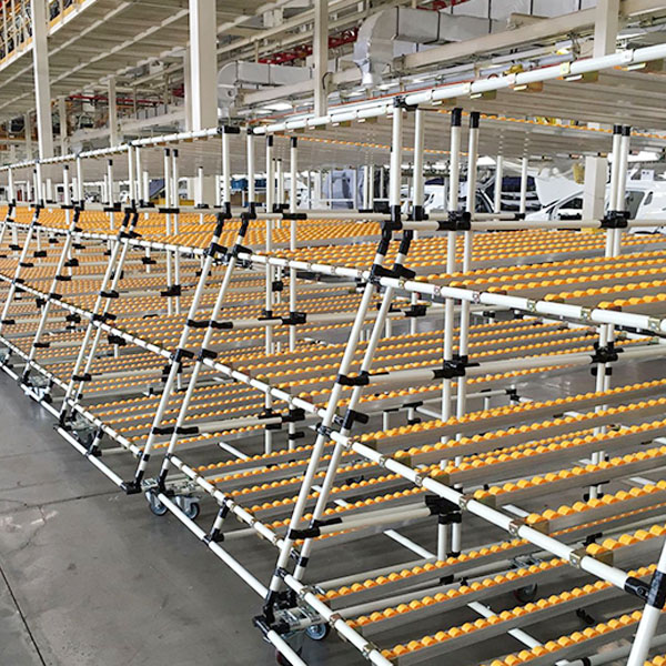 精益管貨架線棒流利條貨架物料周轉車